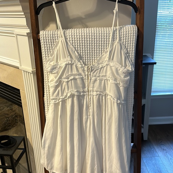 White Ruffle Romper - Picture 4 of 5